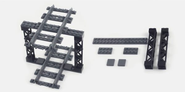 KLOCKI TORY SZYNY PIĘTROWE PĘTLE KOMPAT. Z LEGO   216 EL (MNIEJSZY KARTON)   D III 16.2 a - obrazek 2