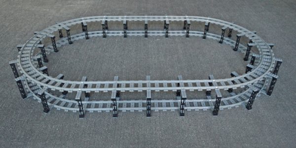 KLOCKI TORY SZYNY PIĘTROWE PĘTLE KOMPAT. Z LEGO   216 EL (MNIEJSZY KARTON)   D III 16.2 a - obrazek 3