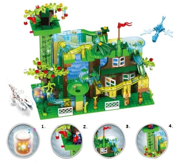 KLOCKI DŻUNGLA TOR KULKOWY PARK JURAJSKI T-REX LED  323 EL 15010 D III 18.2 a - obrazek 2