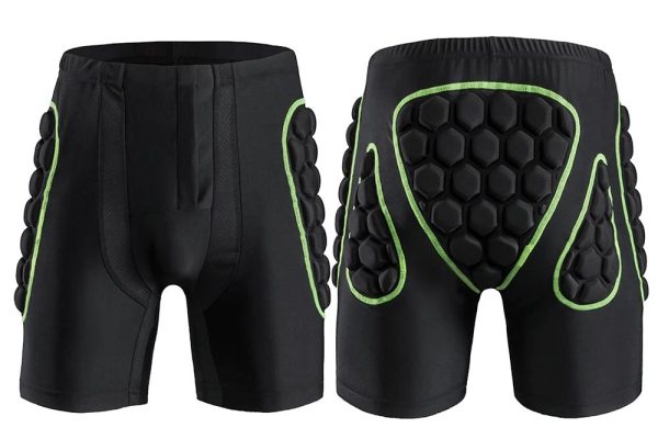SPODENKI SNOWBOARDOWE OCHRONNE NARTY ŁYŻWY XL  ZIELONE D III 16.3 a