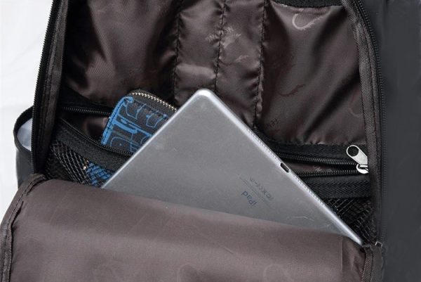 PLECAK SZKOLNY ŚWIECĄCY ODBLASKOWY USB + NERKA - obrazek 3