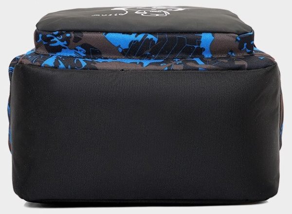 PLECAK SZKOLNY ŚWIECĄCY ODBLASKOWY USB + NERKA NIEBIESKI - obrazek 3