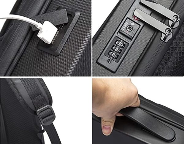 TORBA PLECAK NA LAPTOPA BANGE USB ANTYKRADZIEŻOWY TSA  D I 18.3a - obrazek 13