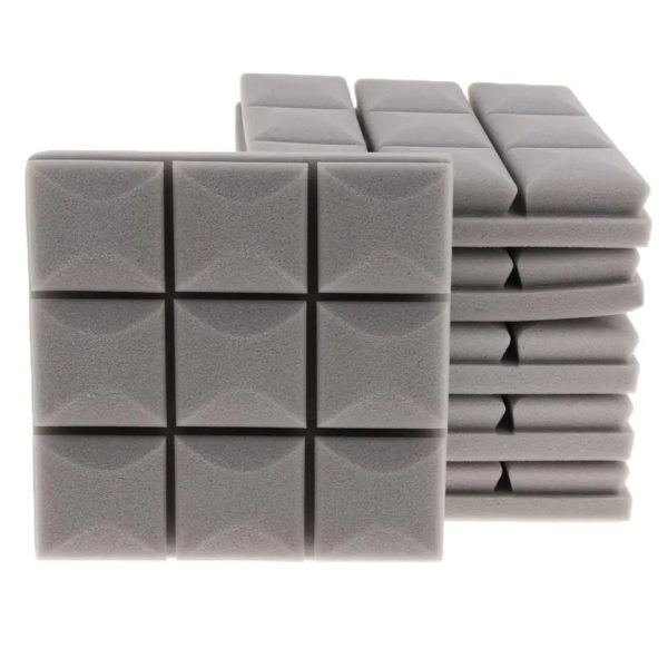48x PIANKA MATA WYGŁUSZAJĄCA SAMOPRZYLEPNA AKUSTYCZNA 4m2 30x30x5 SZARA - obrazek 3