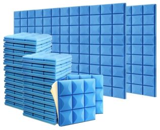 48x PIANKA MATA WYGŁUSZAJĄCA SAMOPRZYLEPNA AKUSTYCZNA 4m2 30x30x5 NIEBIESKA