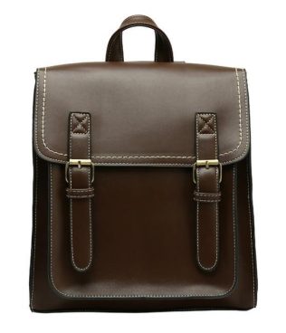 PLECAK DAMSKI SKÓRZANY TORNISTER TORBA VINTAGE 2W1  BRĄZOWY D I 4.3 a