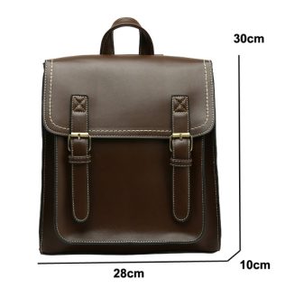 PLECAK DAMSKI SKÓRZANY TORNISTER TORBA VINTAGE 2W1  BRĄZOWY D I 4.3 a