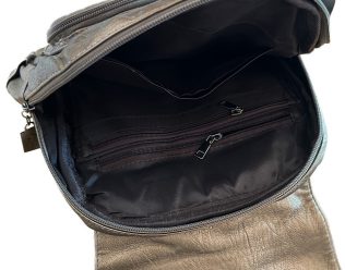 PLECAK DAMSKI SKÓRZANY DO SZKOŁY PRACY VINTAGE złoty D I 2.2B