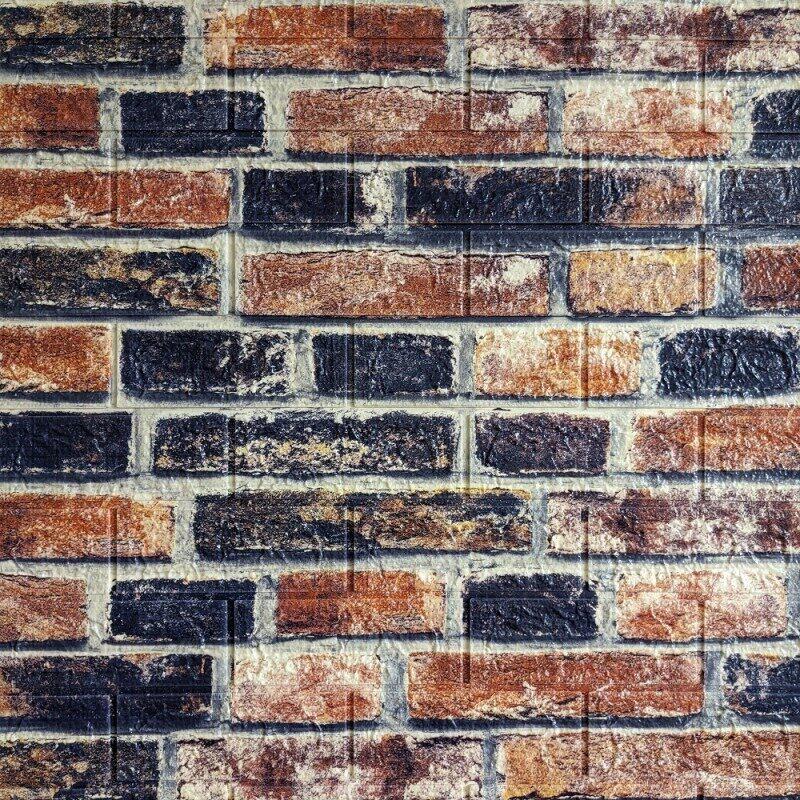 TAPETA CEGŁA SAMOPRZYLEPNA DIY NAKLEJKA 77x70CM CEGLANY GRAFIT - 8 D 11.1 a
