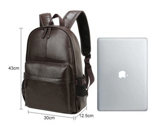PLECAK NA LAPTOPA MĘSKI DAMSKI DO PRACY SZKOŁY BR        BRĄZOWY D I 4.3 b