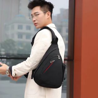 NERKA PLECAK TORBA NA RAMIĘ CROSSBODY MIEJSKI       CZARNY D I 3.2b