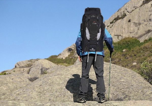 PLECAK TURYSTYCZNY SPORTOWY TREKKINGOWY GÓRSKI DUŻY CZARNY 56L D I 9.1 b - obrazek 8