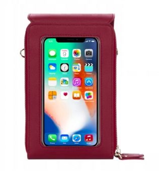 MINI TOREBKA PORTFEL KOPERTÓWKA NA TELEFON  PORTMONETKA BORDOWY D I 13.1b