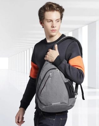 NERKA PLECAK TORBA NA JEDNO RAMIĘ CROSSBODY MIEJSKI MĘSKI SZARY D I 7.3 a