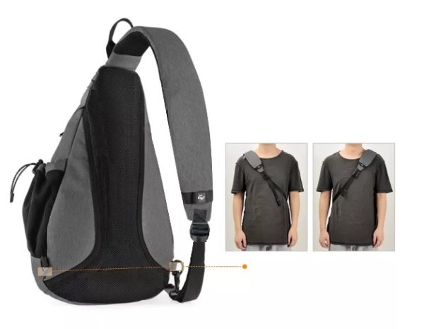 NERKA PLECAK TORBA NA JEDNO RAMIĘ CROSSBODY MIEJSKI MĘSKI SZARY D I 7.3 a - obrazek 7
