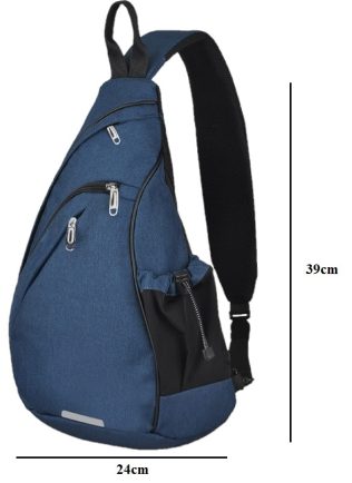 NERKA PLECAK TORBA NA JEDNO RAMIĘ SASZETKA CROSSBODY MIEJSKI MĘSKI NIEBIESKI D I 7.2 a