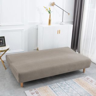 POKROWIEC NA WERSALKĘ SOFĘ ELASTYCZNY ŻAKARD JODEŁKA PREMIUM 190-210 CM BEŻOWY
