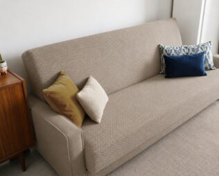 POKROWIEC NA WERSALKĘ SOFĘ ELASTYCZNY ŻAKARD JODEŁKA PREMIUM 190-210 CM BEŻOWY