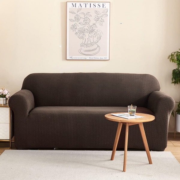 POKROWIEC NA KANAPĘ SOFĘ NAROŻNIK ELASTYCZNY ŻAKARD JODEŁKA PREMIUM 235-300 CM 4OS KAWA PALONA - obrazek 9