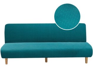 POKROWIEC NA WERSALKĘ SOFĘ ELASTYCZNY ŻAKARD JODEŁKA PREMIUM 190-210 CM TURKUSOWY