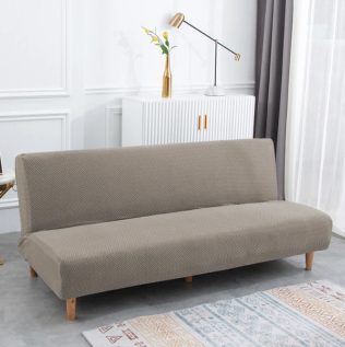 POKROWIEC NA WERSALKĘ SOFĘ ELASTYCZNY ŻAKARD JODEŁKA PREMIUM 190-210 CM BEŻOWY