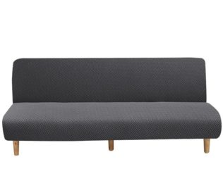 POKROWIEC NA WERSALKĘ SOFĘ ELASTYCZNY ŻAKARD JODEŁKA PREMIUM 190-210 CM CIEMNY SZARY