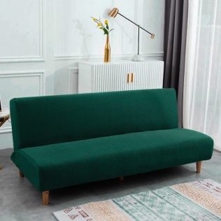 POKROWIEC NA WERSALKĘ SOFĘ ELASTYCZNY ŻAKARD JODEŁKA PREMIUM 190-210 CM ZIELONY