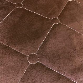 POSZEWKA NA PODUSZKĘ PIKOWANA PLUSZ 2 SZT 48×74 CM POKROWIEC OCHRANIACZ BRĄZOWY