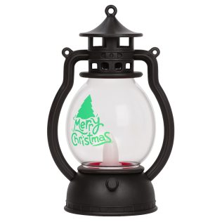 LATARENKA LED MERRY CHRISTMAS CZARNA OZDOBA ŚWIĄTECZNA DEKORACJA LAMPION