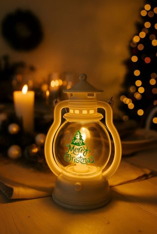 LATARENKA LED MERRY CHRISTMAS ŚWIECA OZDOBA ŚWIĄTECZNA DEKORACJA LAMPION
