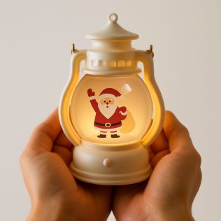 LATARENKA LED ŚWIECA ŚWIĘTY MIKOŁAJ OZDOBA ŚWIĄTECZNA DEKORACJA LAMPION