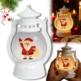 LATARENKA LED ŚWIECA ŚWIĘTY MIKOŁAJ OZDOBA ŚWIĄTECZNA DEKORACJA LAMPION