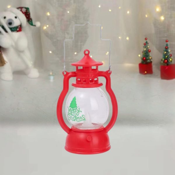 LATARENKA LED MERRY CHRISTMAS CZERWONA OZDOBA ŚWIĄTECZNA DEKORACJA LAMPION - obrazek 5