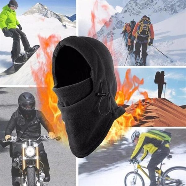 KOMINIARKA KOMIN KAPTUR TERMICZNY POLAROWY SPORTOWY CIEPŁY NA NARTY CZARNY - obrazek 12