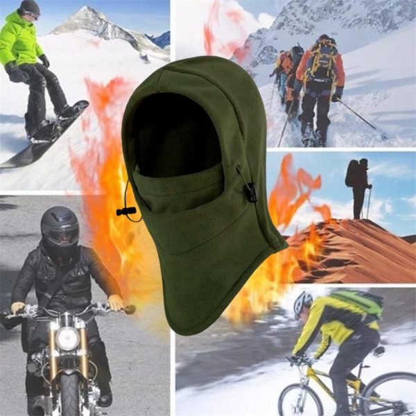 KOMINIARKA KOMIN KAPTUR TERMICZNY POLAROWY SPORTOWY CIEPŁY NA NARTY ZIELONY - obrazek 7