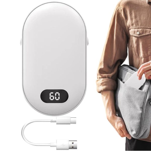 ELEKTRYCZNY OGRZEWACZ DO RĄK POWER BANK 2W1 USB PODGRZEWACZ DŁONI BIAŁY - obrazek 11