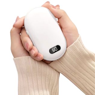 ELEKTRYCZNY OGRZEWACZ DO RĄK POWER BANK 2W1 USB PODGRZEWACZ DŁONI BIAŁY