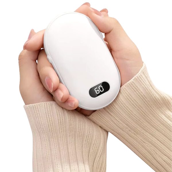 ELEKTRYCZNY OGRZEWACZ DO RĄK POWER BANK 2W1 USB PODGRZEWACZ DŁONI BIAŁY - obrazek 2
