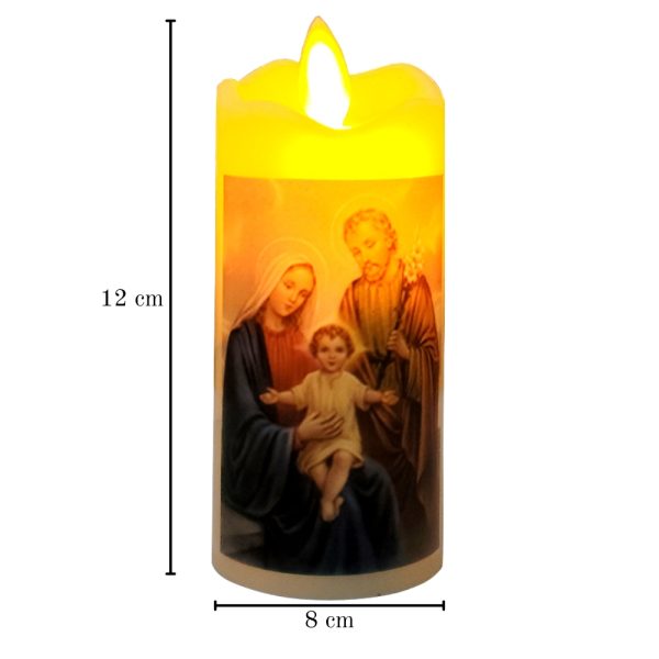 ZNICZ ELEKTRYCZNY ŚWIECZKA WKŁAD DO ZNICZA NA BATERIE ŚWIECA 12 CM LED - obrazek 3