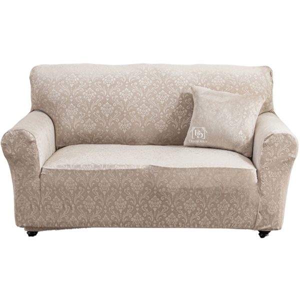 POKROWIEC NA KANAPĘ SOFĘ NAROŻNIK WELUR TŁOCZONY ORNAMENT PREMIUM 145-185CM - obrazek 3
