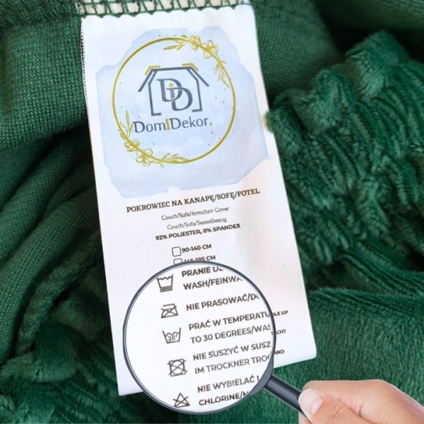 POKROWIEC NA NAROŻNIK KANAPĘ SOFĘ WELUR PREMIUM PALMOWE LIŚCIE PRAWY 3+2OS - obrazek 5