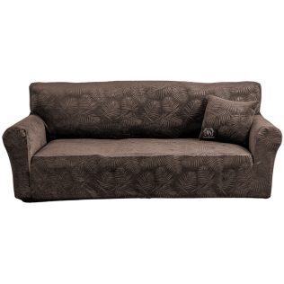 POKROWIEC NA KANAPĘ SOFĘ NAROŻNIK WELUR PREMIUM PALMOWE LIŚCIE 190-230CM