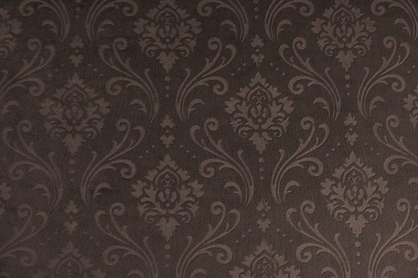 POKROWIEC NA KANAPĘ FOTEL SIEDZISKO OPARCIE SOFĘ WELUR TŁOCZONY ORNAMENT BRĄZOWY - obrazek 6