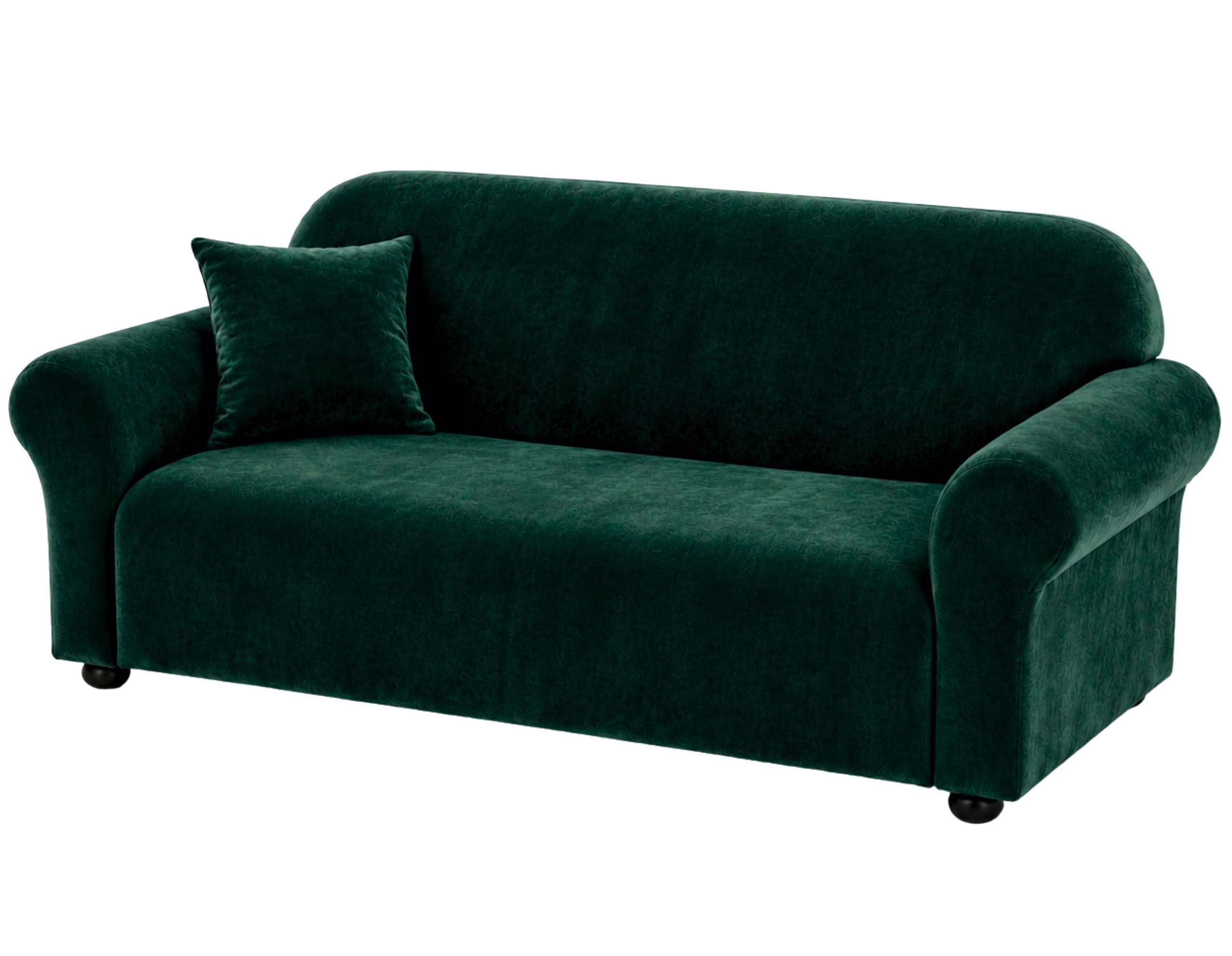 POKROWIEC NA KANAPĘ SOFĘ NAROŻNIK ELASTYCZNY WELUR PLUSZ OEKO TEX 190-230 cm 3 os CIEMNY ZIELONY - obrazek 2