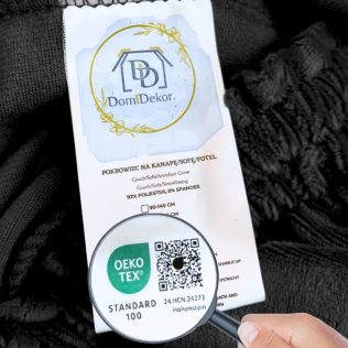 POKROWIEC NA NAROŻNIK KANAPĘ SOFĘ WELUR PREMIUM AKSAMIT PRAWY 2+2OS CZARNY