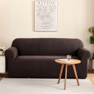 POKROWIEC NA FOTEL KANAPĘ SOFĘ ELASTYCZNY ŻAKARD JODEŁKA PREMIUM 190-230 CM CZEKOLADOWY BRĄZ