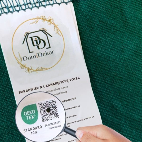 POKROWIEC NA NAROŻNIK KANAPĘ SOFĘ ŻAKARD JODEŁKA PRAWY PREMIUM 3+3OS CIEMNY ZIELONY - obrazek 7