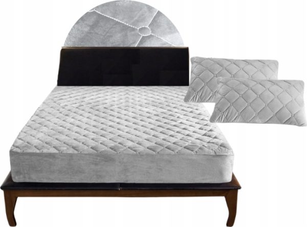 POKROWIEC NA MATERAC OCHRANIACZ WODOODPORNY 160x200x30 + 2x POSZEWKA 48x74