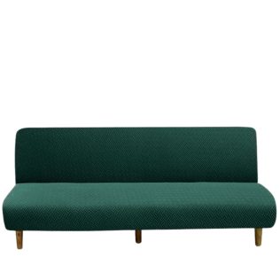POKROWIEC NA WERSALKĘ SOFĘ ELASTYCZNY ŻAKARD JODEŁKA PREMIUM 190-210 CM CIEMNY ZIELONY