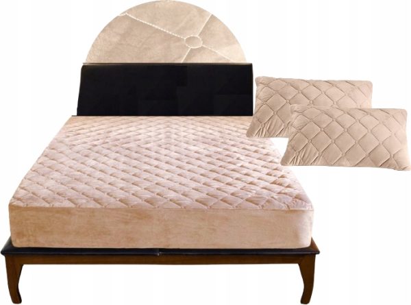 POKROWIEC NA MATERAC OCHRANIACZ WODOODPORNY 90x200x30 + 2x POSZEWKA 48x74